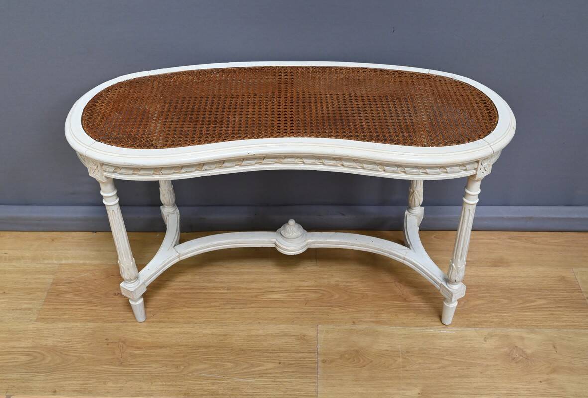 Painted wooden piano bench, Louis XVI style – Late 19th century