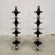 Midcentury stackable chrome candle holders Fritz Nagel