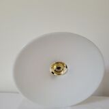 Brass and opaline wall lamp