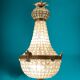 Crystal brass chandelier