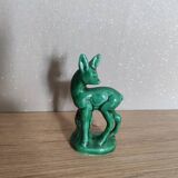 Faon ou Biche vert Art Déco