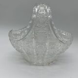 Bohemian cut crystal basket – 20th century