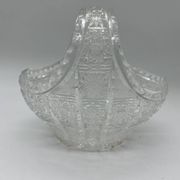 Panier en cristal de Bohême taillé – XXe siècle