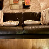 3-seater canapé in glazed calf leather