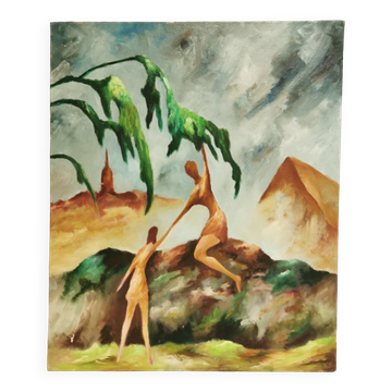 Table , oil signed jacques barbot ( hem )