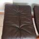 Fauteuil Ingmar Relling chauffeuses et Ottoman bois vintage scandinave