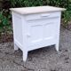 Parisian sideboard 1 door 1 drawer white and raw wood