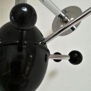 Black Sputnik coat rack and chrome 80s design