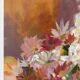 Orange rose bouquet, summer and autumn flowers.