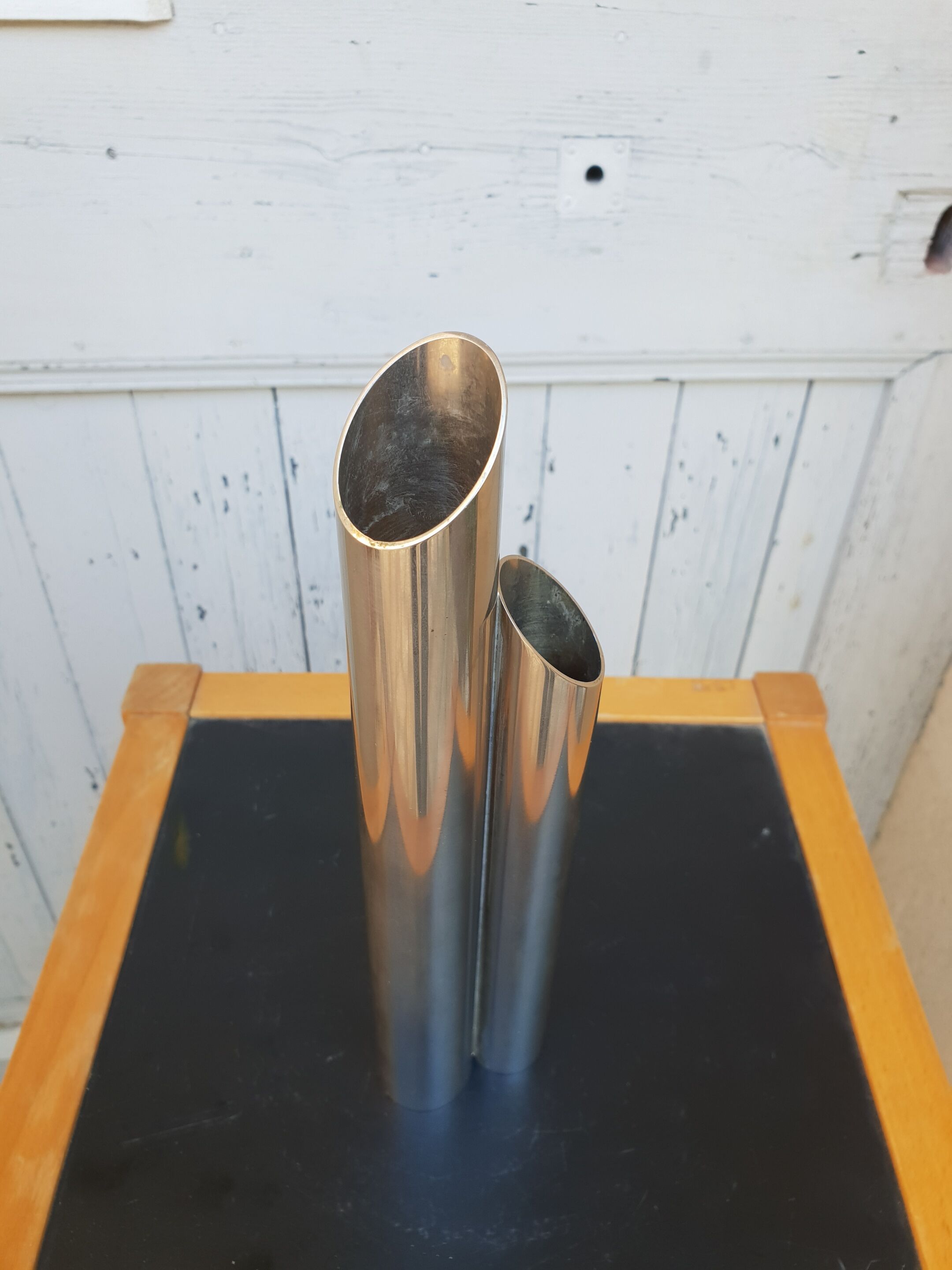 Silver metal soliflore 1970