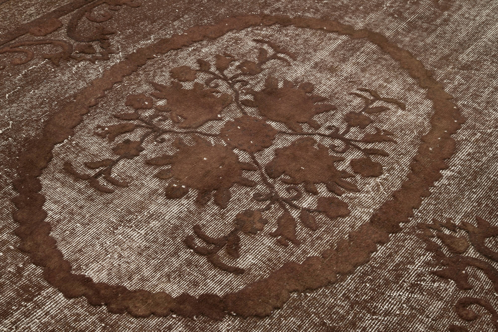 tapis Hand-Knotted Rustic Anatolian 1970s 214 cm x 323 cm Brown Carpet