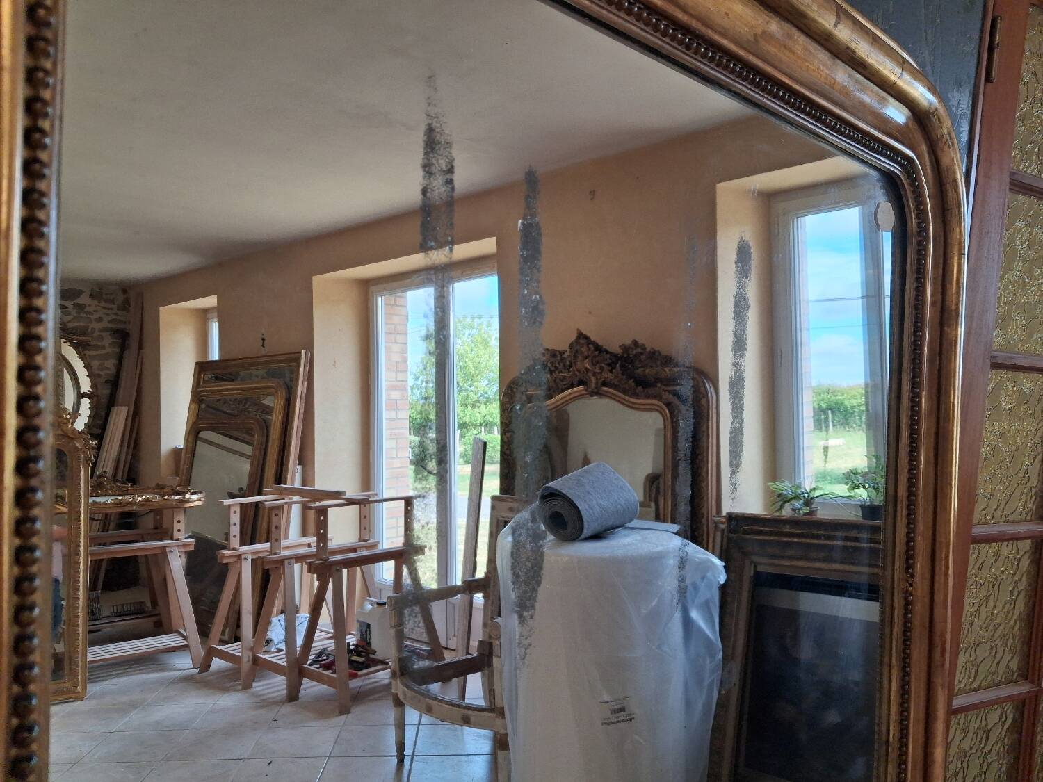 Louis Philippe period mirror 164 x 109