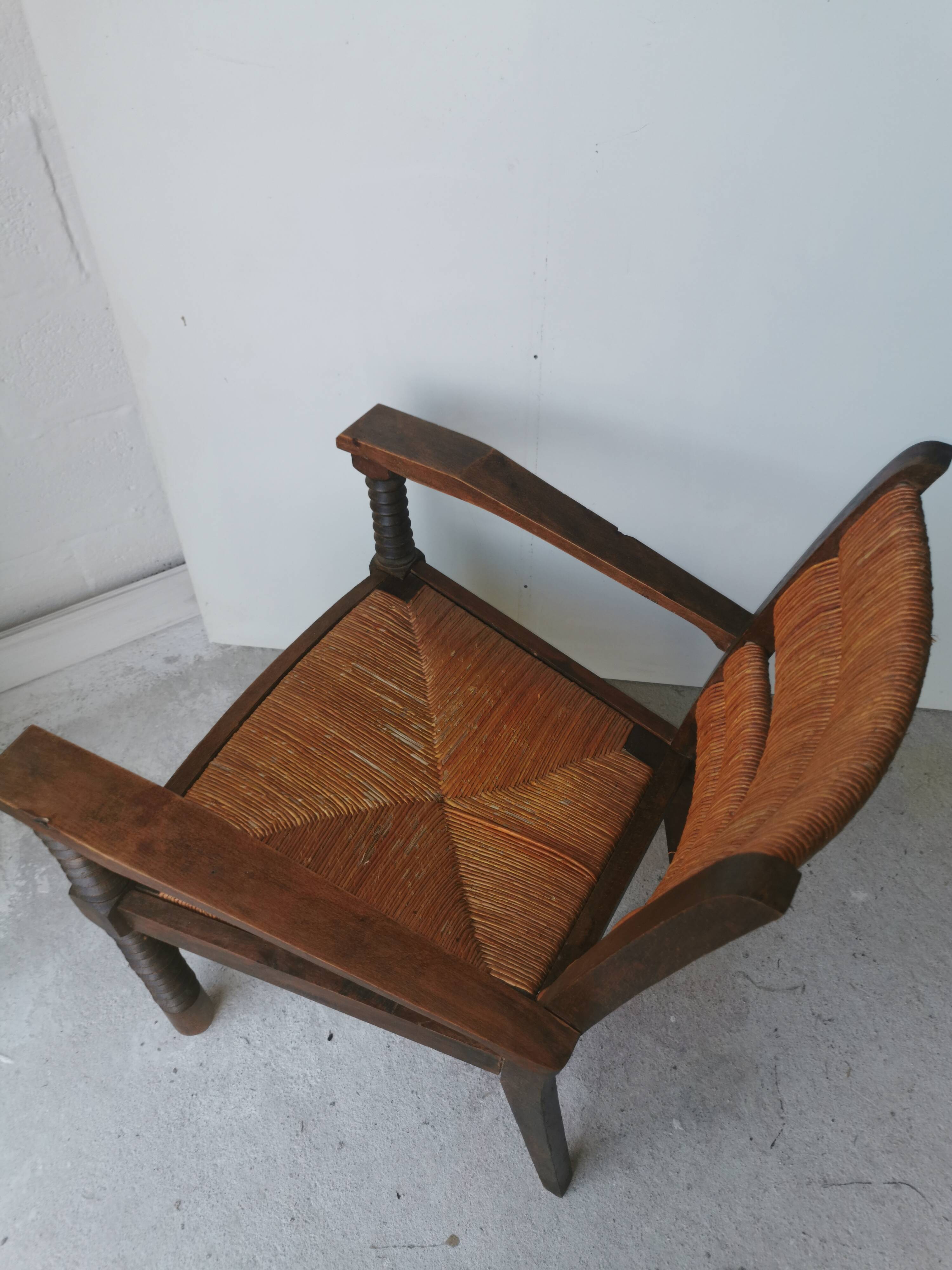 Vintage brutalist armchair