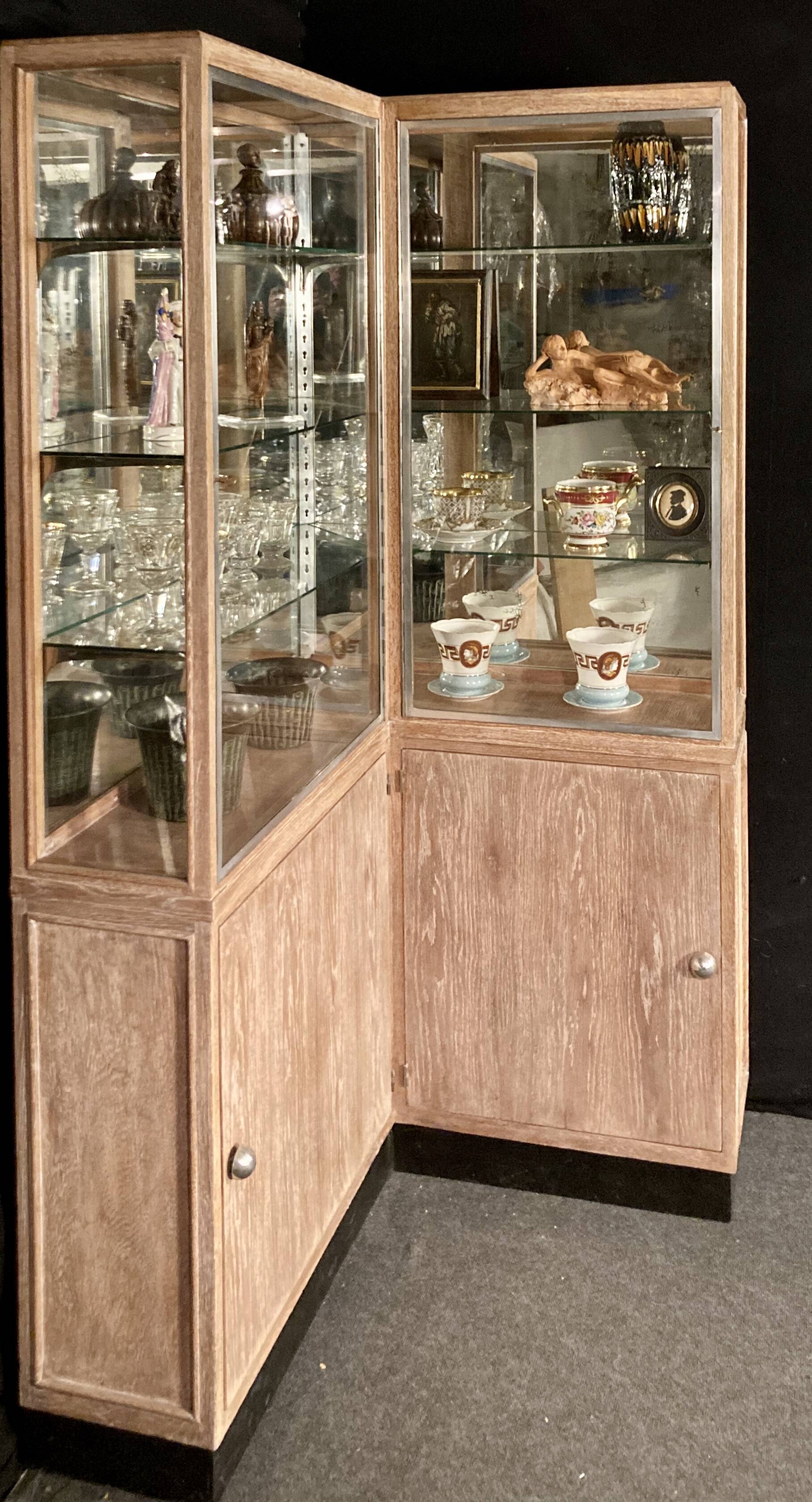 Art Deco corner display cabinet