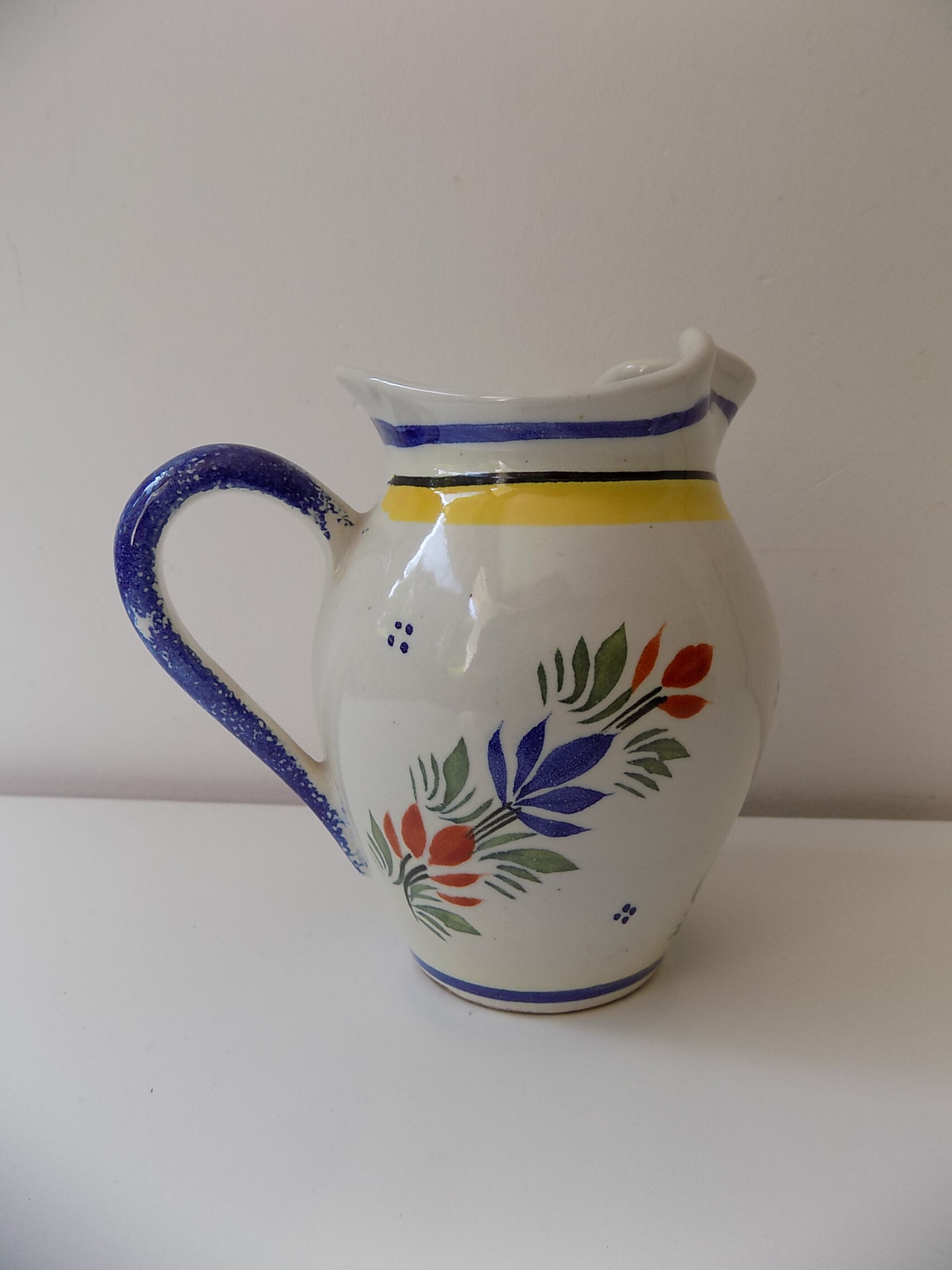 Earthenware Henriot Quimper numbered jug