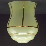 French vintage yellow Art Deco replacement shade with gold detailing 0081.