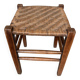 Antique Perriand style rattan cane stool