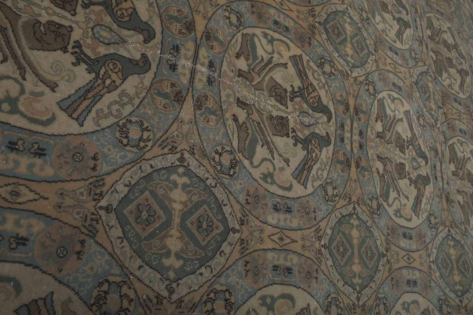 Vintage Turkish carpet handmade 194x276 cm