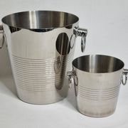 Letang Rémy stainless steel champagne cooler and ice bucket from the 80s