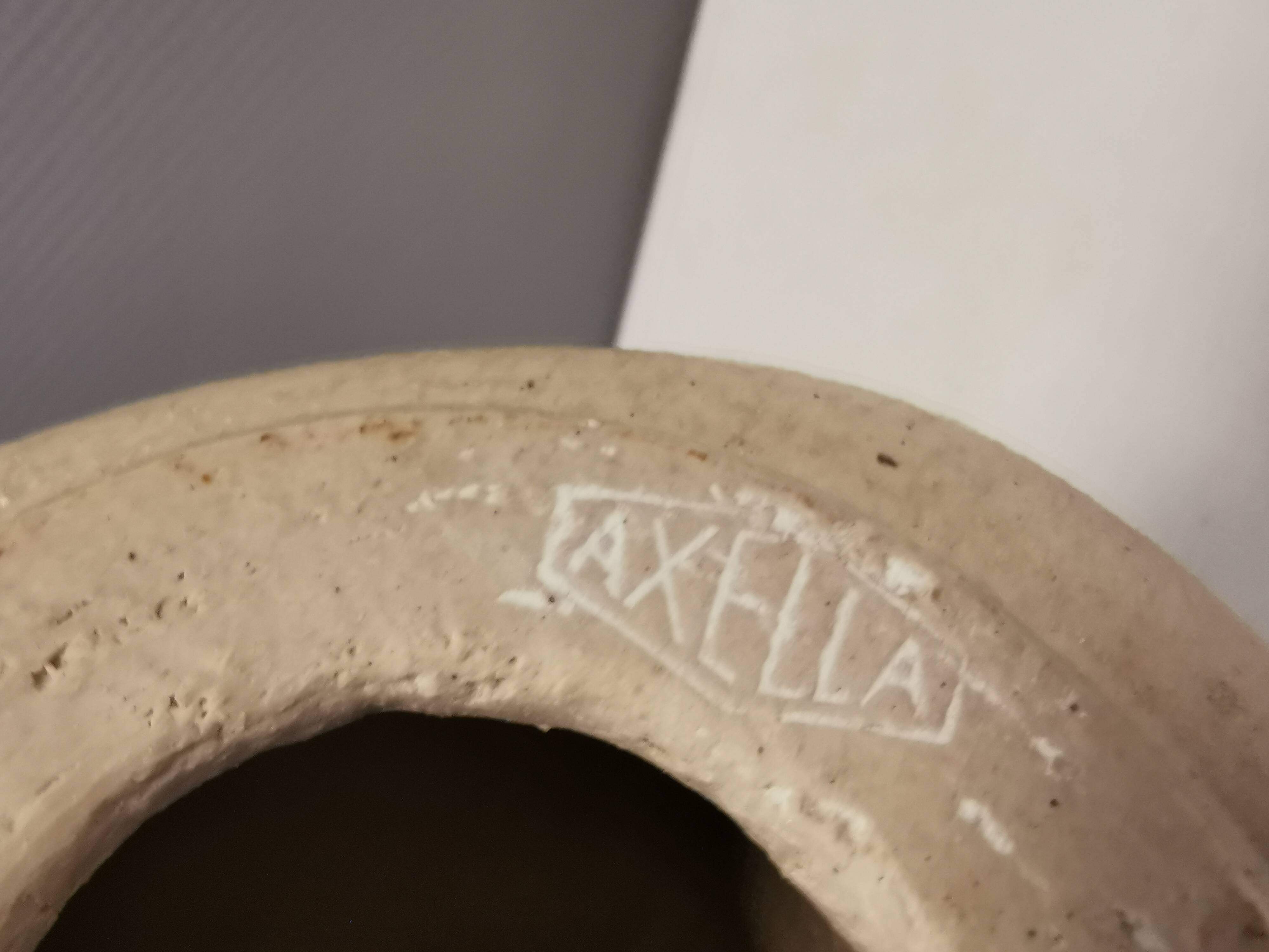 Ceramic table lamp designed by Axel Larsen Denmark for his own company Axella 1970s