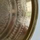 Round tray in old hammered copper, Moroccan, antique