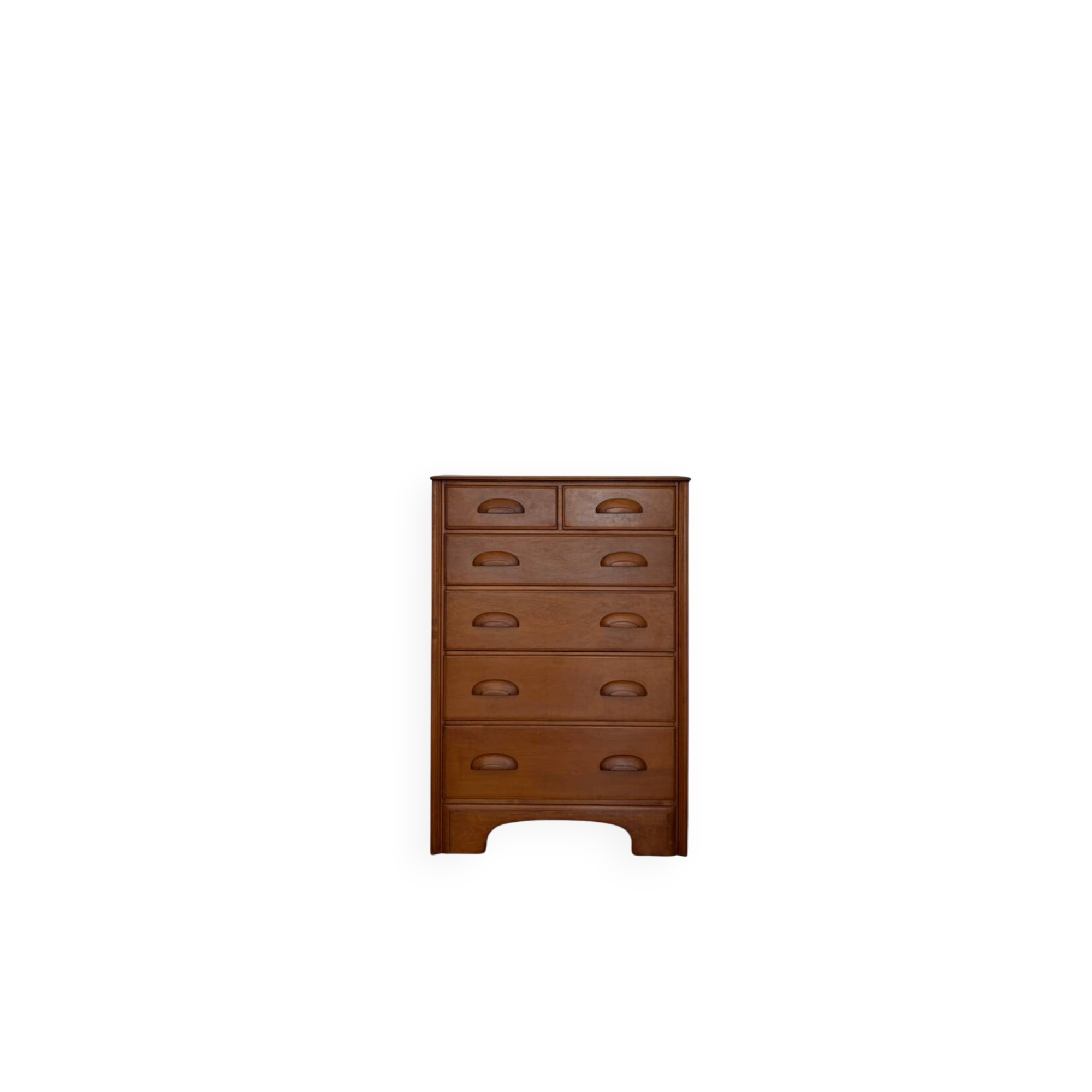 Maple stamped chest of drawers