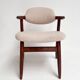Padded cowhorn chair, 1970s