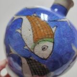 Flacon poterie Perse/Qajar poissons