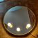 Round illuminated wall mirror Gedy Space Age yellow – Italy, 1970s