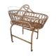 Rattan cradle with its support