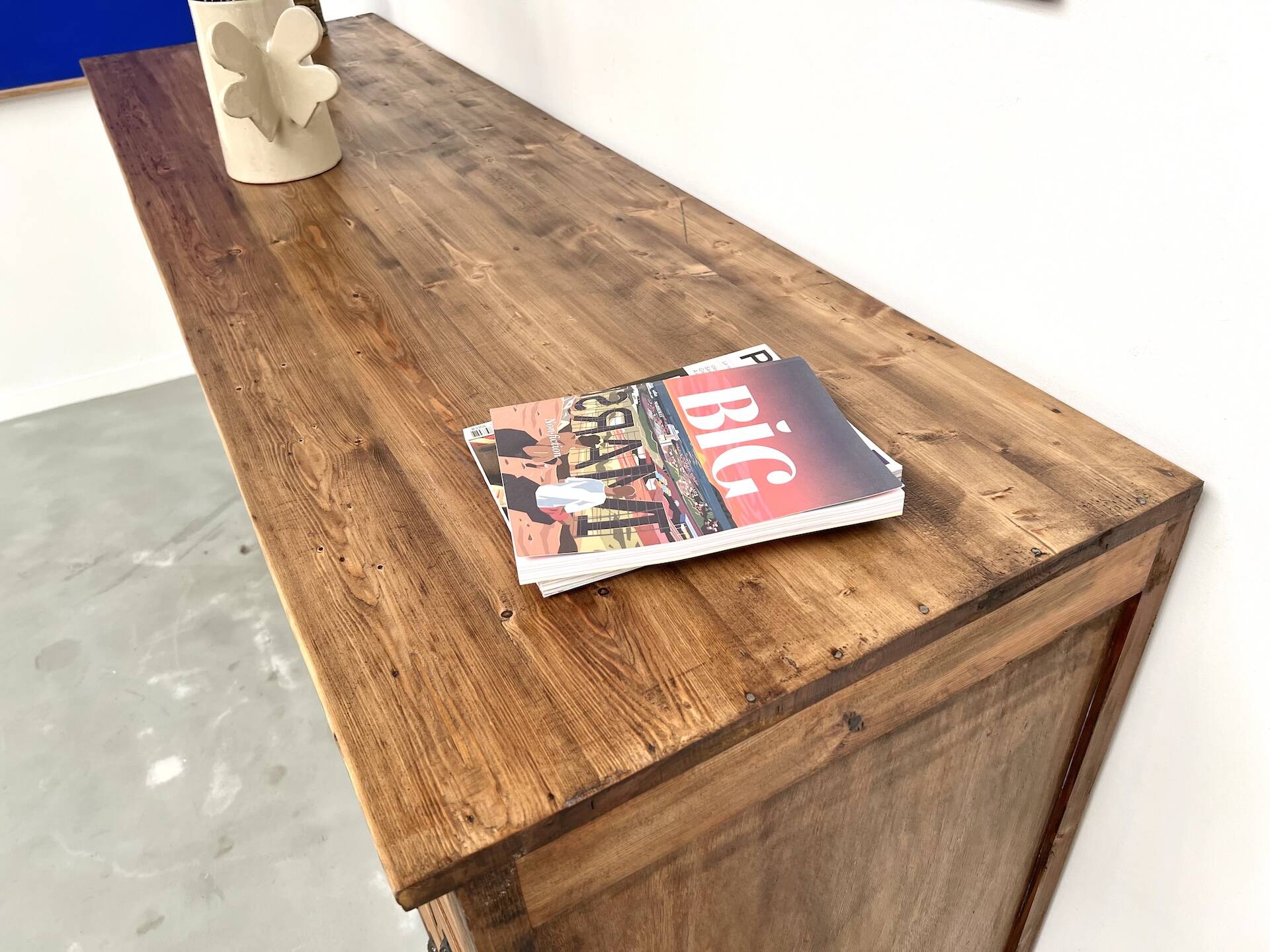 Vintage workshop furniture with 24 drawers in solid pine – 1950s