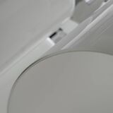 Vistosi Midcentury Italian Murano Glass and Steel "Incamiciato" Chandelier