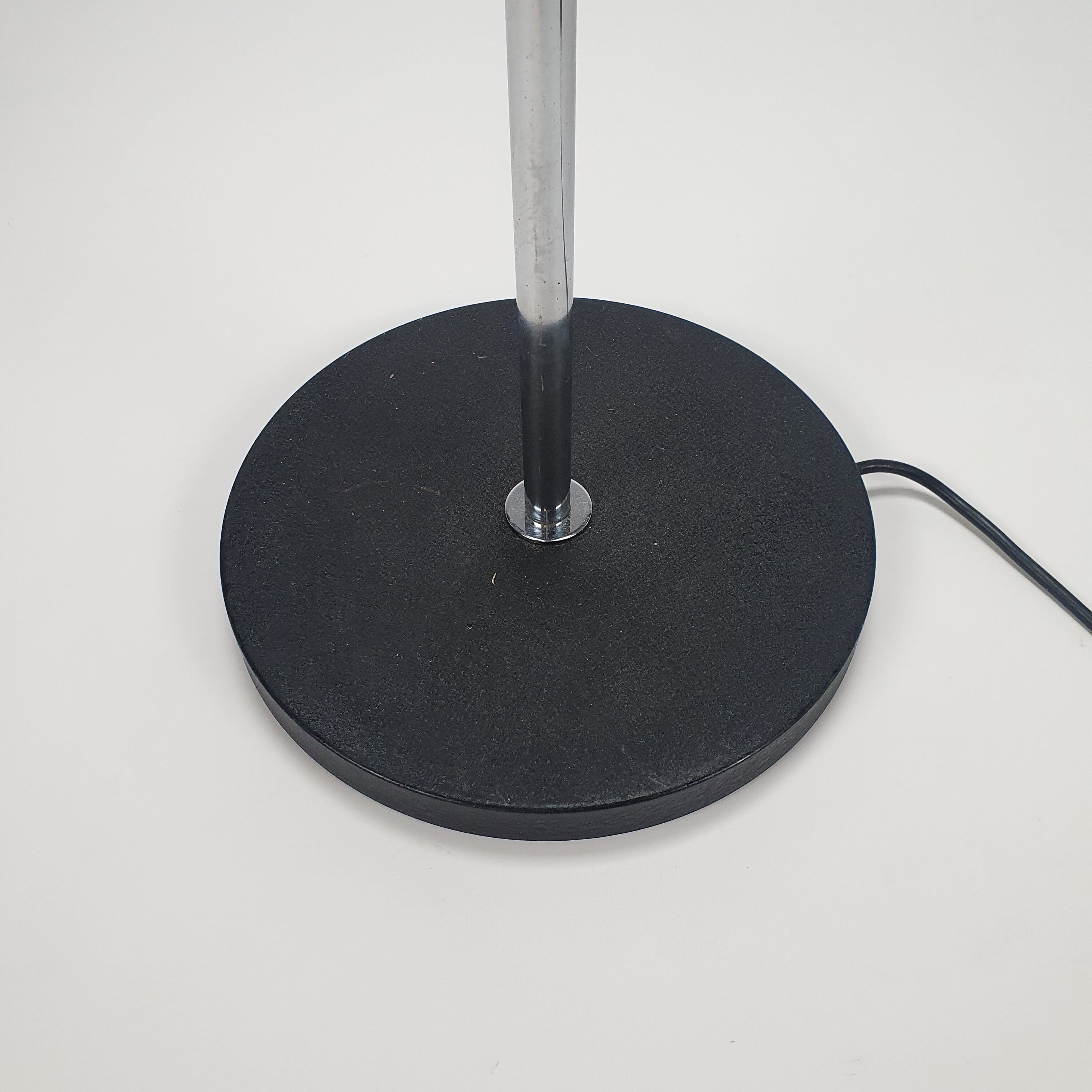 Postmodern Opaline Glass and Chrome Floorlamp, 1980s