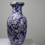 Chinese vase fine porcelain handcrafted enamel "1000 cherry blossoms" vintage