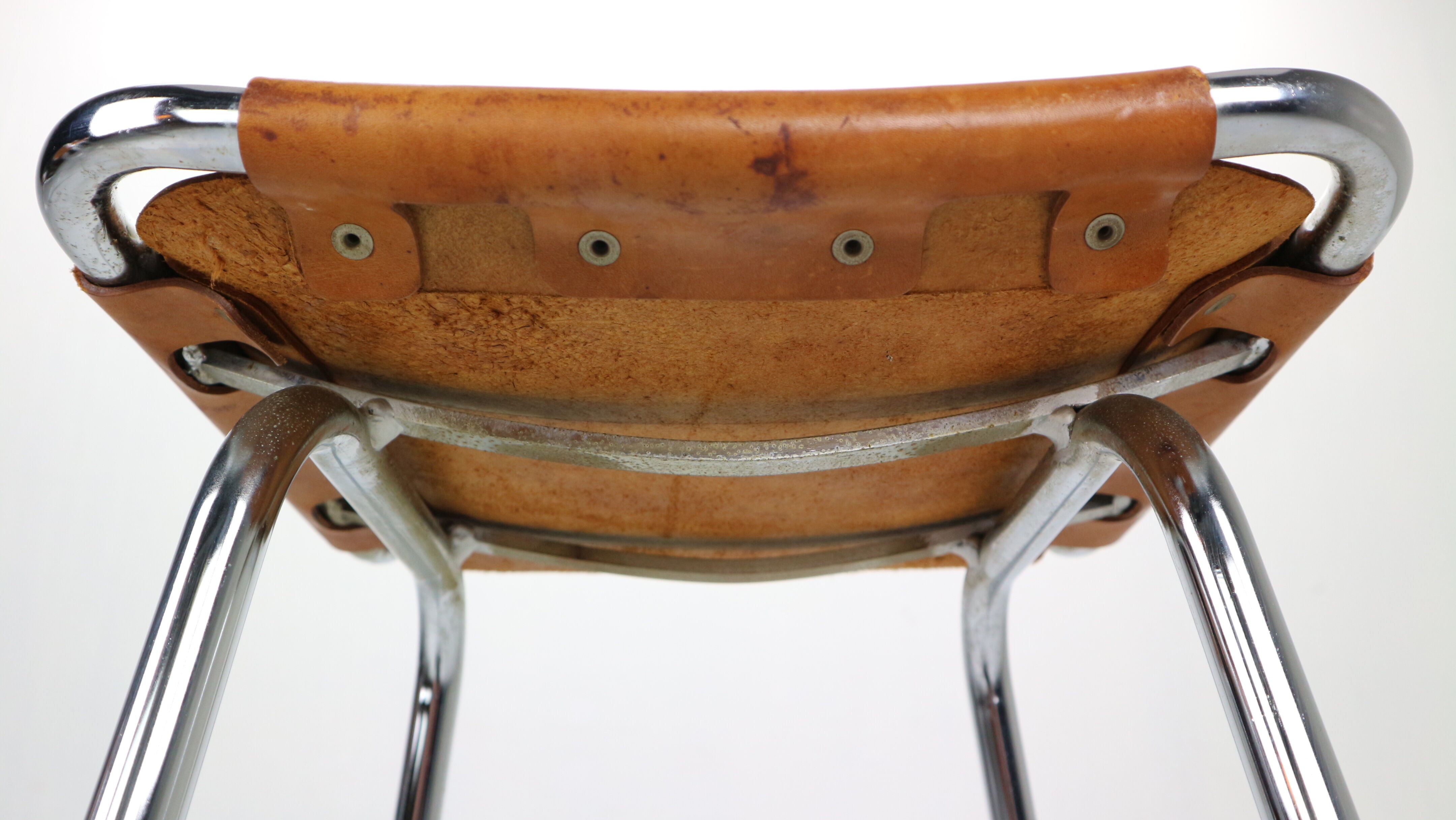 Set of 4 leather barstools