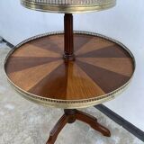 Late 19th century tripod pedestal table in wood marquetry