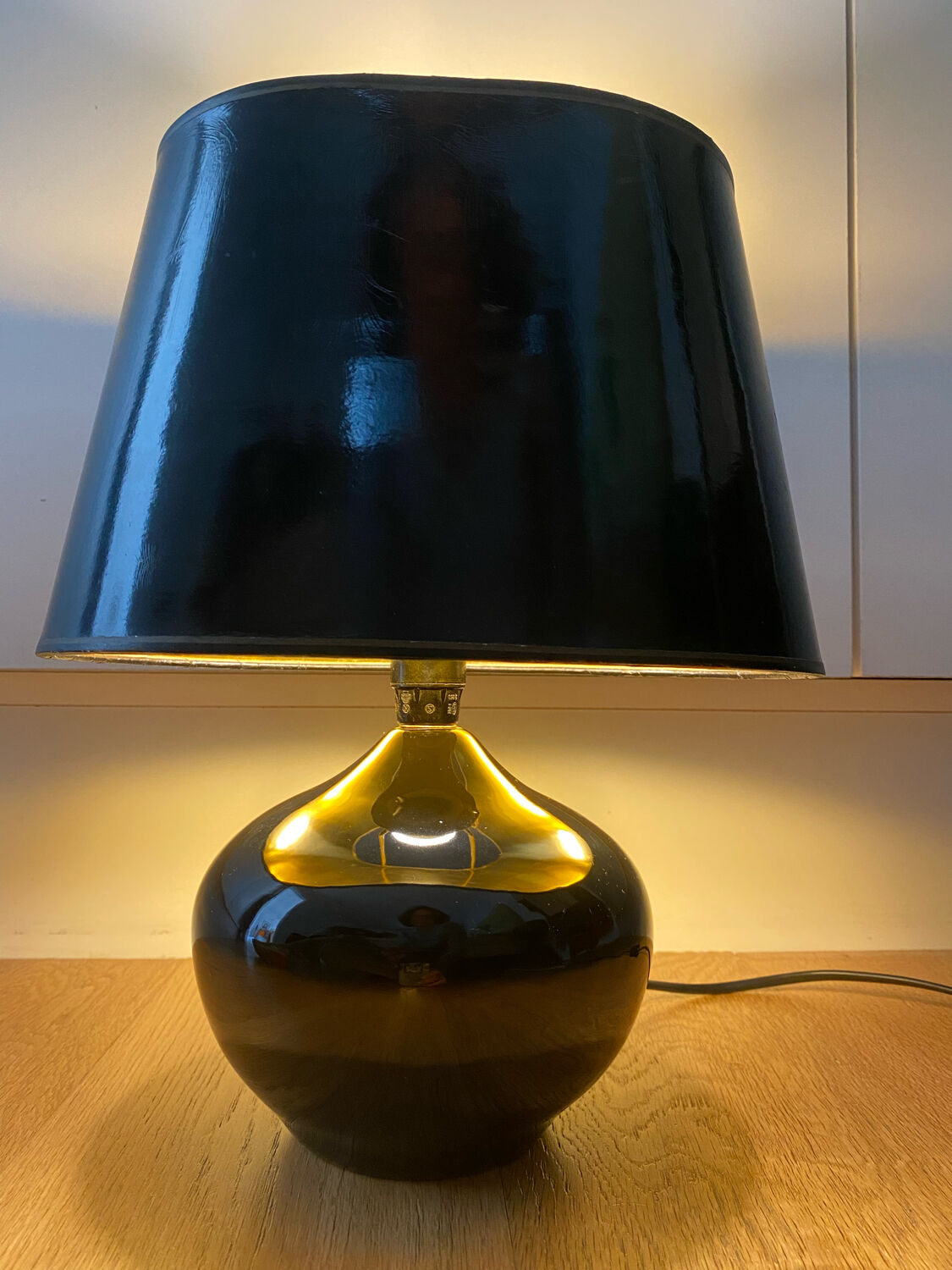 Black ceramic lamp max idlas antique