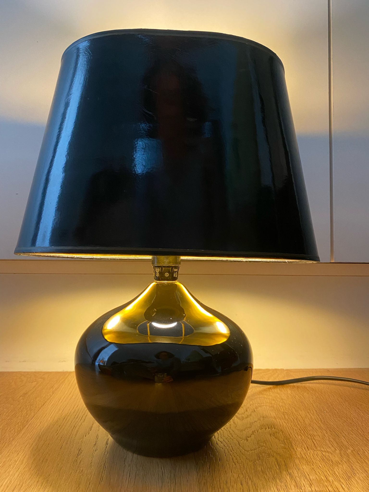 Black ceramic lamp max idlas antique