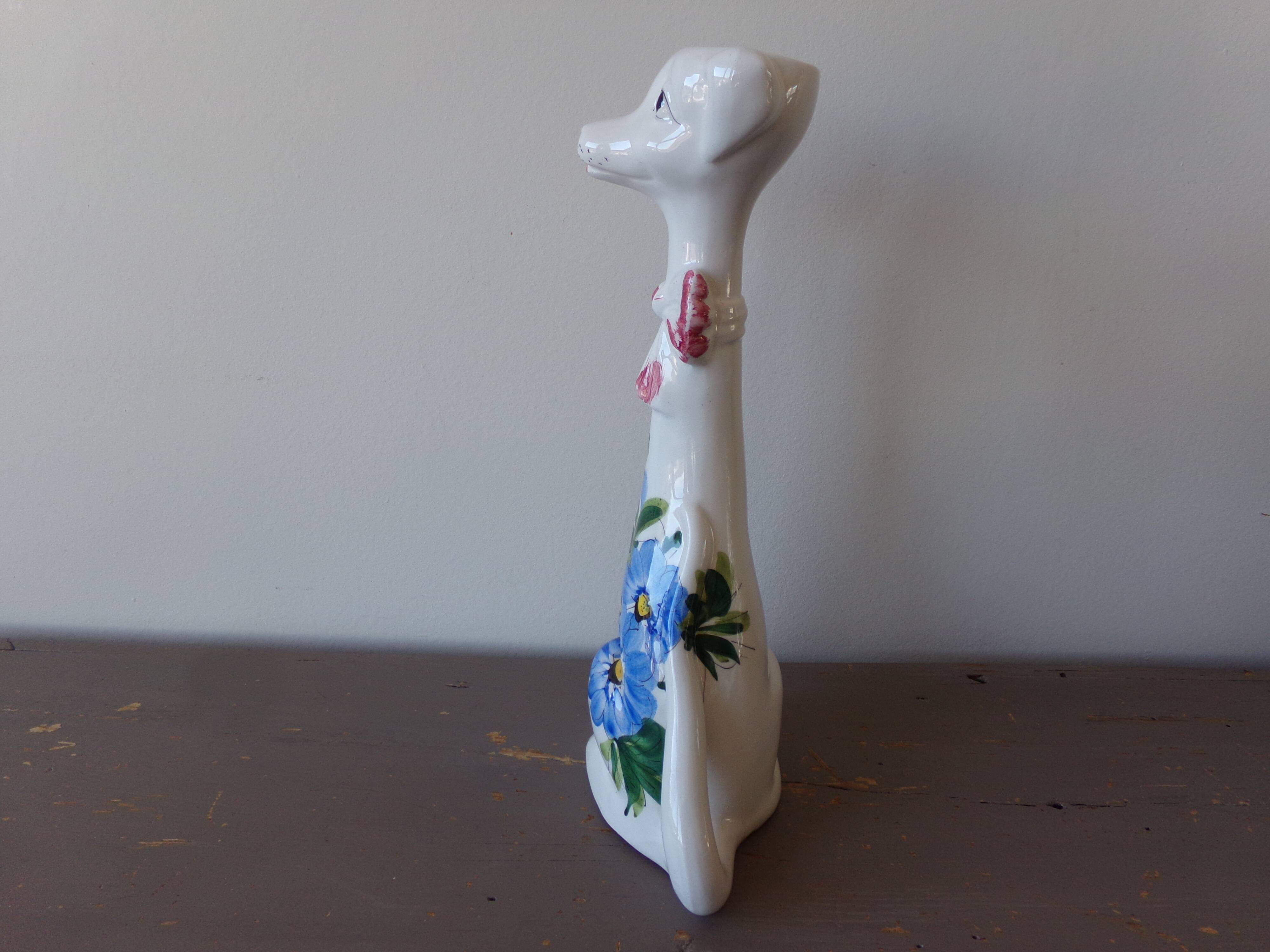 Soliflore ceramic dog shape