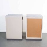 Set industrial cabinets with marble top.