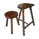 Duo of tripod stools