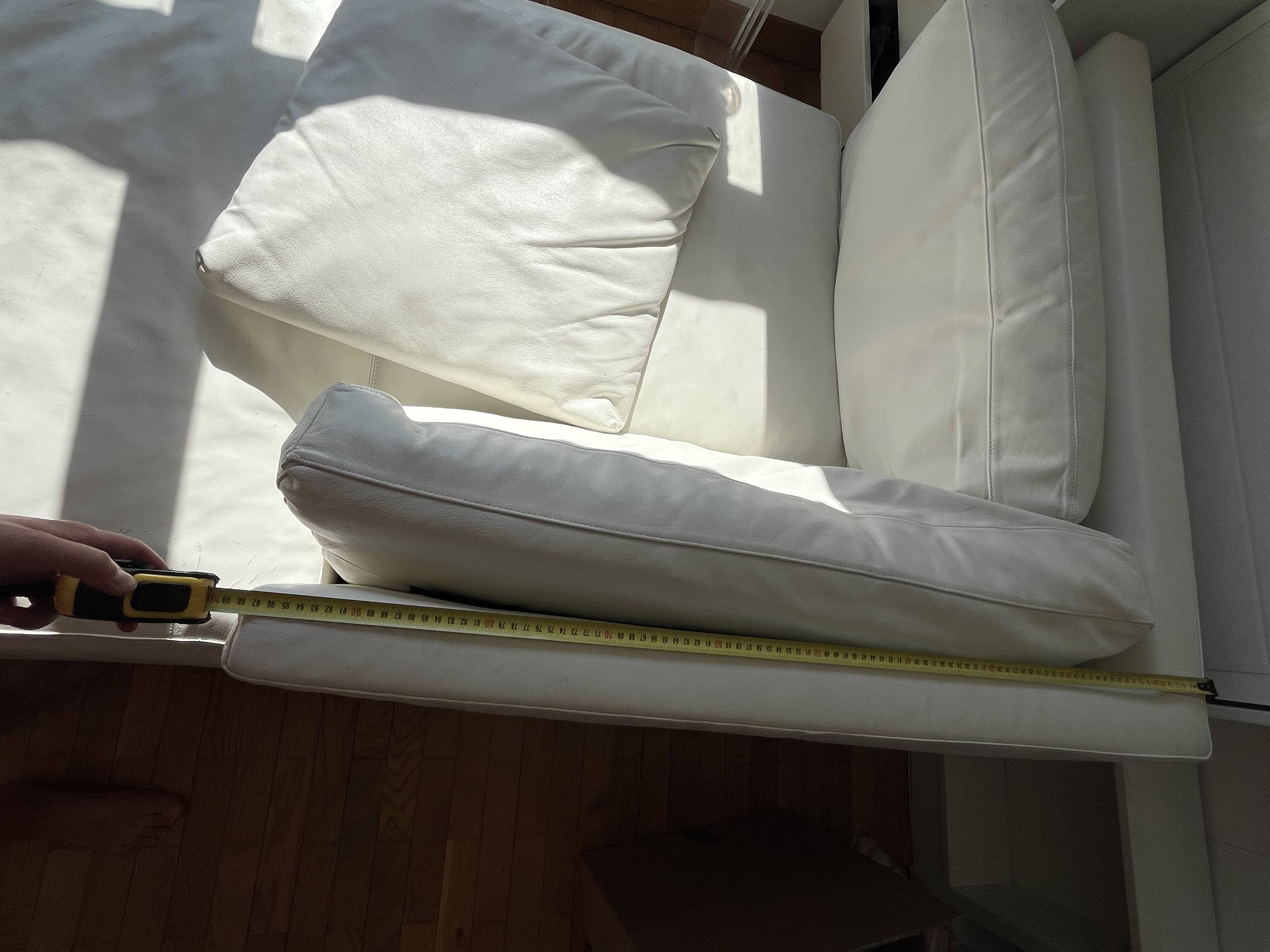 Méridienne Habitat blanche – 175 × 100 cm – excellent confort