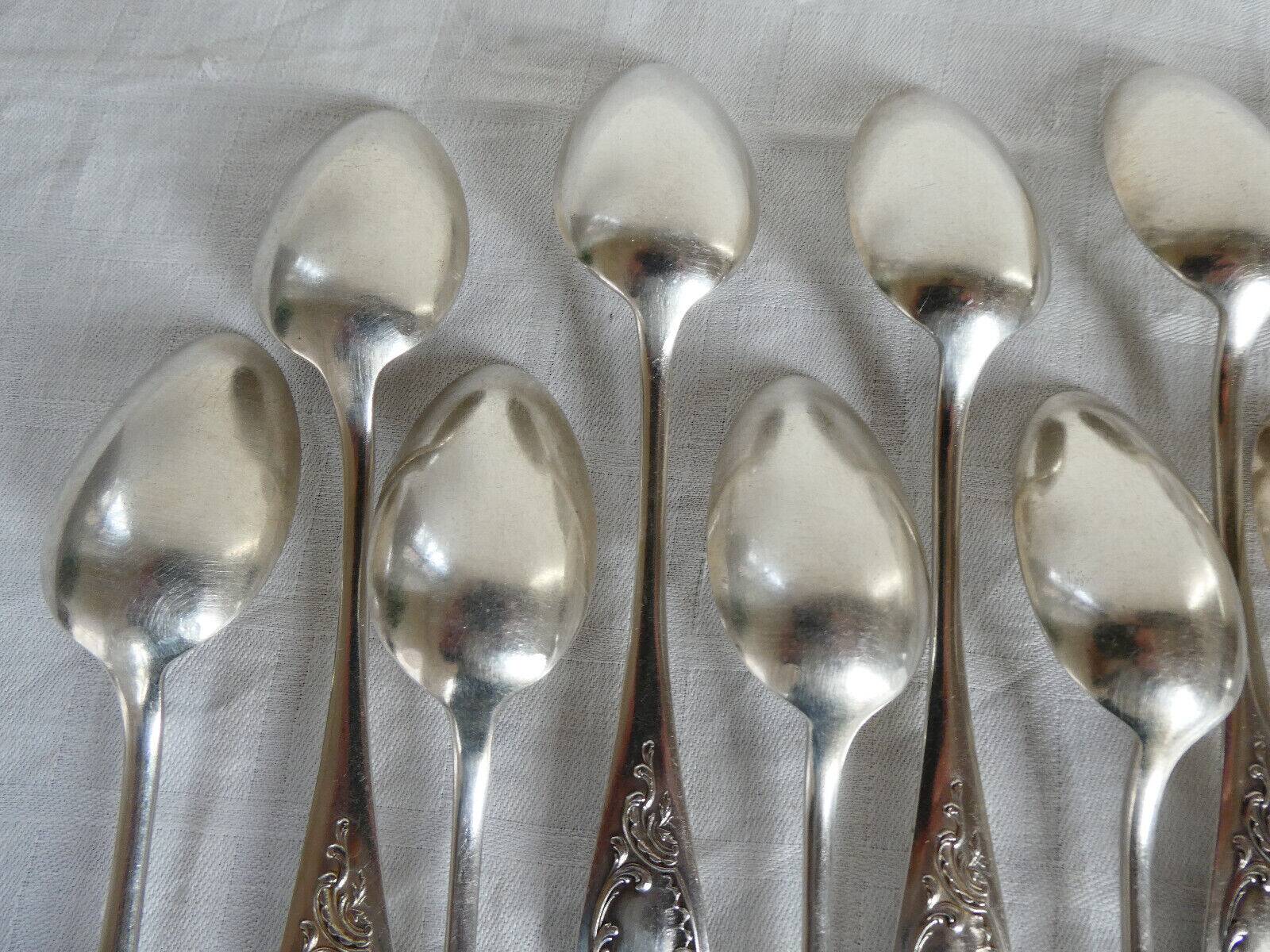 12 Silver-plated metal teaspoons 18 grs, Uniplat model