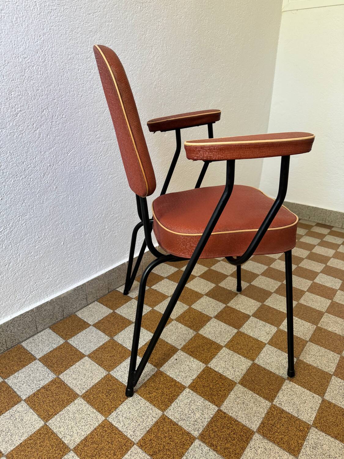 Tubular armchair chair from the 50s