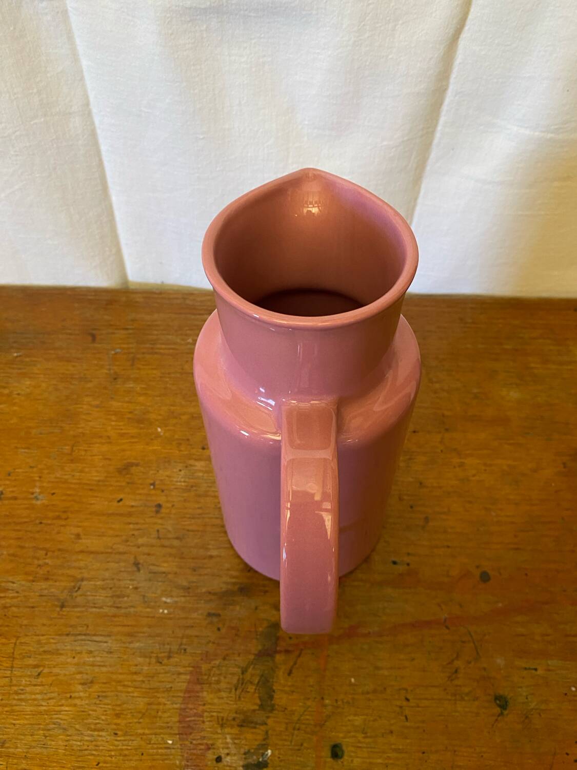 Antique emile henry pitcher vintage pink ceramik