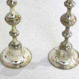 Pair of metal candle holders