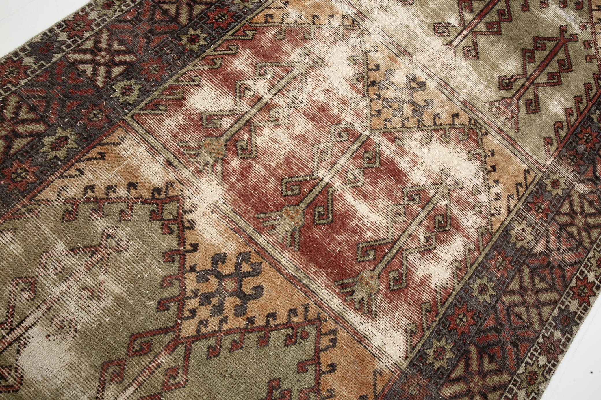 5x7 Classic Brown Red Handmade Vintage Rug, 151x214Cm SK 3054