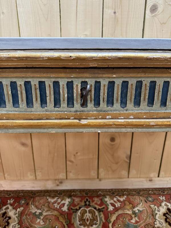 Console d'époque Louis XVI en bois peint