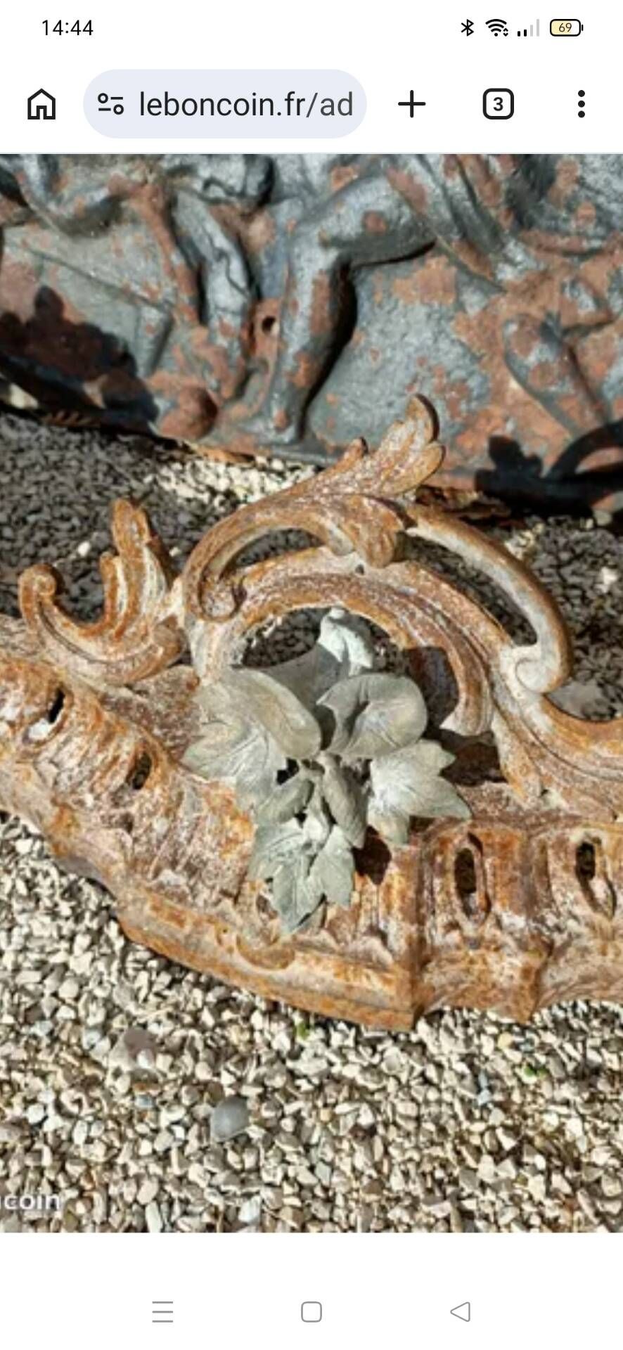 Superb Louis XV Bronze Fireplace Front with Roses 46cm / 114-150cm - 14