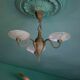 3-burner saucer chandelier of the Muller brothers Lunéville